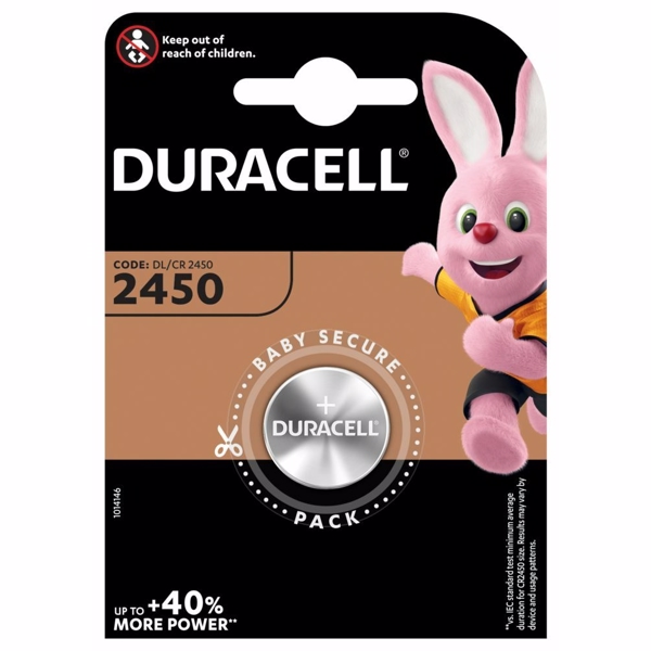 CR2450 Duracell 3V Lithiumbatteri