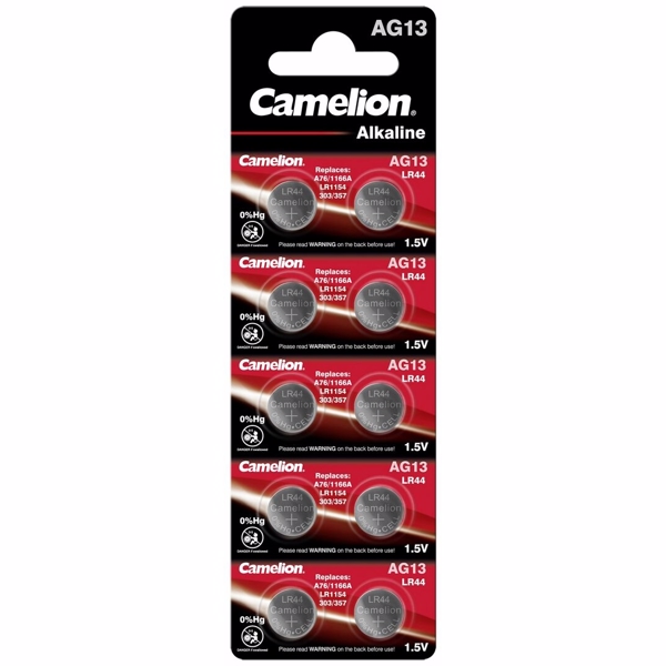 Camelion LR44 / AG13 10-pakke 1,5V Alkaline Plus