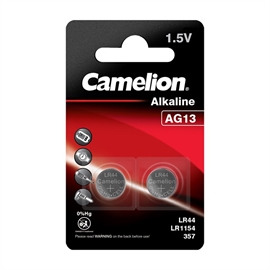 Camelion LR44 / AG13 1,5V Alkaline Plus-batterier (2 stk.)