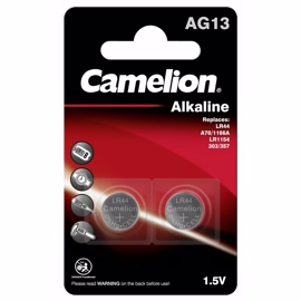 Camelion LR44 / AG13 1,5V Alkaline Plus-batterier (2 stk.)