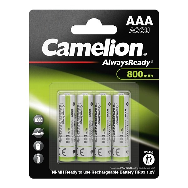 Camelion Always Ready LR03 / AAA Oppladbare batterier 800 mAh