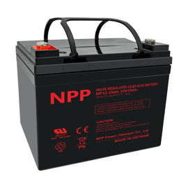 NPP Power Hagetraktor/Golfvogn batteri 12 volt 35Ah