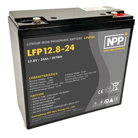 NPP Power Lithium-batteri 12V/24Ah (Bluetooth)