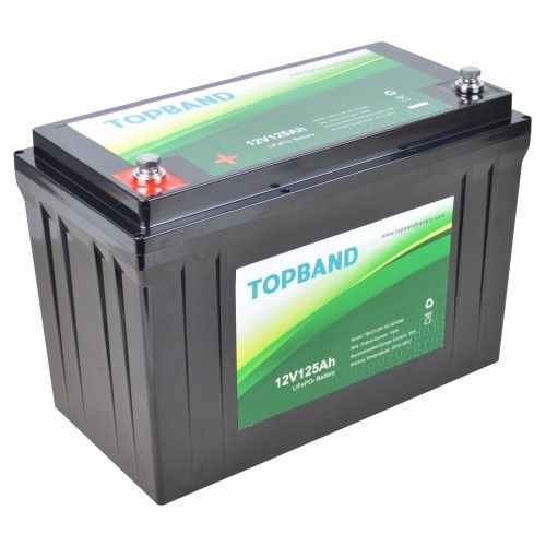 Topband Lithium batteri 12volt 125Ah (Kan kobles på 48V)