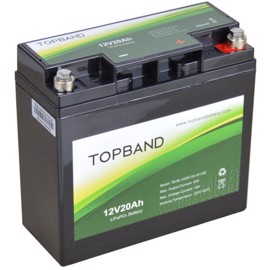 Topband Lithium batteri 12volt 20Ah (parallell + serieforbindelse)