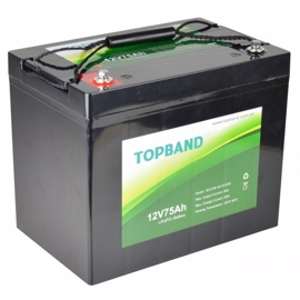 Toppbånd Lithium batteri 12volt 75Ah (Bluetooth)