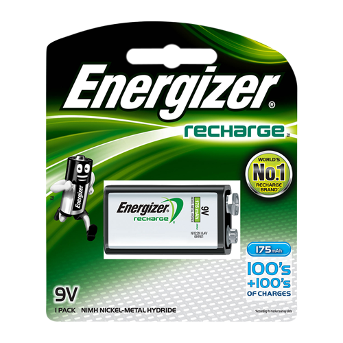 Energizer Oppladbart 9V batteri 175 mAh