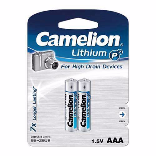 Camelion L92 / AAA Lithiumbatterier (2 stk.)