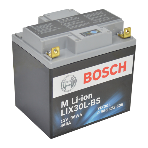 Bosch MC Lithiumbatteri LIX30LBS 12volt 8Ah +pol til høyre