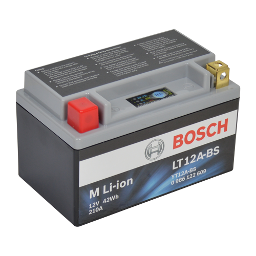 Bosch MC Lithiumbatteri LT12A-BS 12volt 3,5Ah +pol til venstre