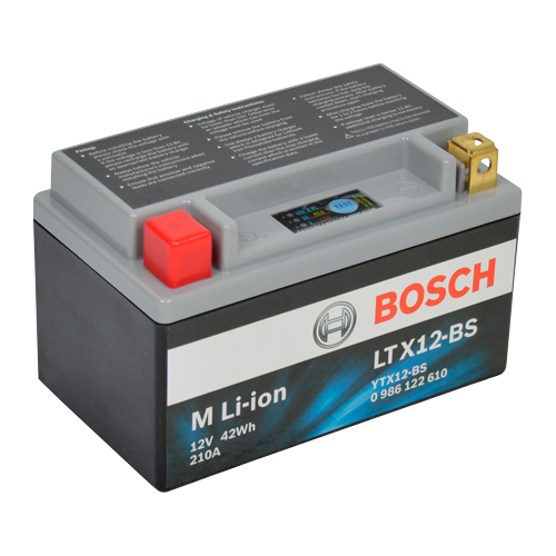 Bosch MC Lithiumbatteri LTX12-BS 12volt 3,5Ah +pol til venstre