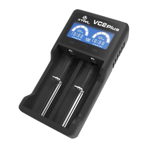 Xtar VC2 Li Ion USB-lader for 14500/18500/18650/26650 (2 batterier)