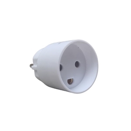 Hybridstøpsel, adapter fra dansk jord til Schuko støpsel