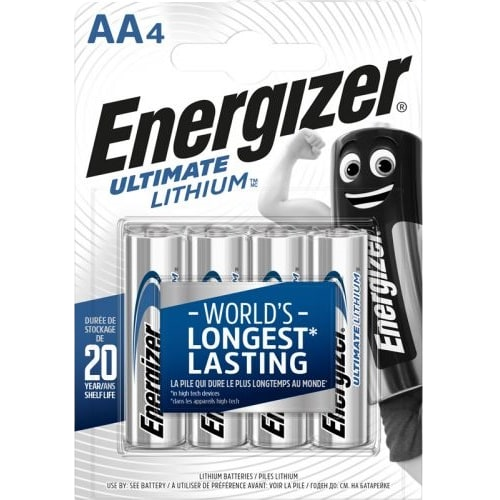 Energizer L91 / AA Lithiumbatterier til kamera