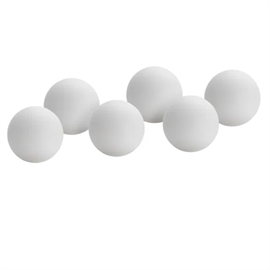 Bordtennisballer 40 mm 6 stk. til spill og trening, hvit
