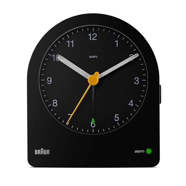 Braun BC22B Analog vekkerklokke med nattlys og snooze, svart
