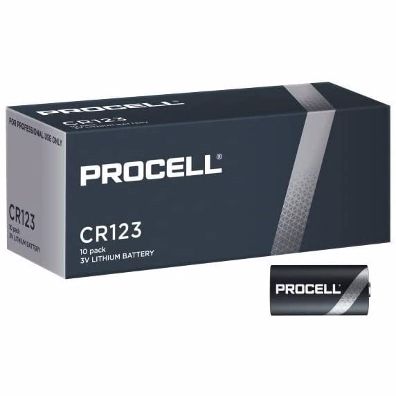 Duracell Procell CR123A 3v Lithium fotobatteri (10 stk)