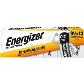Energizer 9V / 6LR61 Industrial batterier (12 stk.)