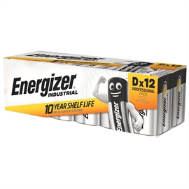 Energizer LR20 / D Industrial batterier (12 stk.)
