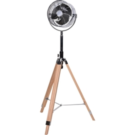 Gulvvifte med 3 hastigheter, justerbar høyde: 85 - 135 cm, svart