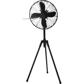 Gulvvifte med horisontal oscillasjon, justerbar høyde: 112 - 155 cm, svart