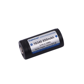 Keeppower 16340 RCR123 3,7 volt Li-Ion batteri 850 mAh med sikkerhetskretsløp