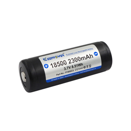 Keeppower 18500 P1850C3 Li Ion batteri 3,6V 2300mAh (Topp med knapp)