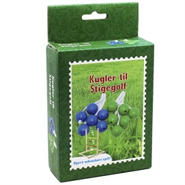 Kuler til stigegolf 12 stk. Ekstra spillekuler, blå/grønn