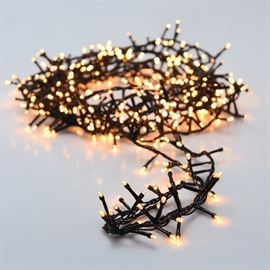 LED Micro Cluster lyslenke med 500 LED og timer 10 m, varm hvit