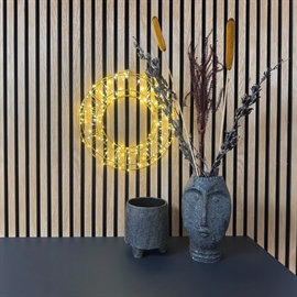 LED lyskrans Ø: 35 cm med 200 LED – gull med blinkende effekt