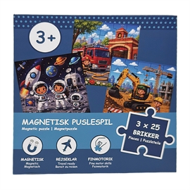 Magnetisk puslespillbok Hverdagens helter 3 x 25 brikker, fra 3 år