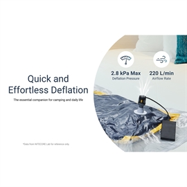 Nitecore AP01 Mini luftpumpe - drives via ekstern strømkilde f.eks. powerbank