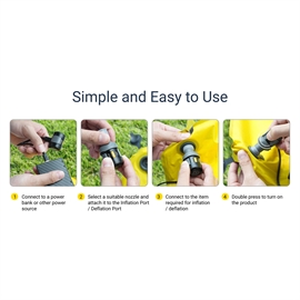 Nitecore AP01 Mini luftpumpe - drives via ekstern strømkilde f.eks. powerbank