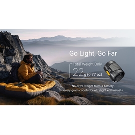 Nitecore AP01 Mini luftpumpe - drives via ekstern strømkilde f.eks. powerbank