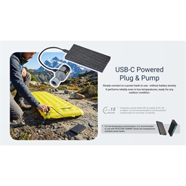 Nitecore AP01 Mini luftpumpe - drives via ekstern strømkilde f.eks. powerbank