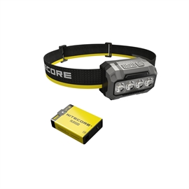 Nitecore HA23 UHE, Sort hodelykt - Sett med 1 stk. HLB1500 Batteri