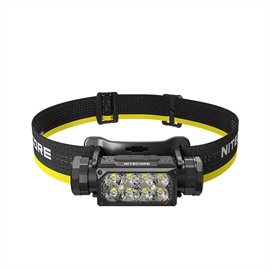 Nitecore HC65 UHE Oppladbar Hodelykt 2000 lumen, Sort/Gul