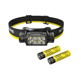 Nitecore HC65 UHE Hodelykt - Sett med 1 stk. Ekstra NL1840HP Batteri