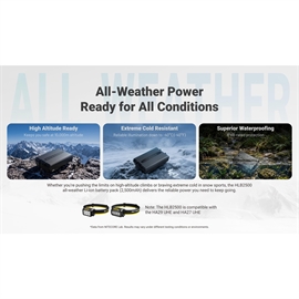 Nitecore HLB2500 2500mAh Li Ion All-Weather Batteri til HA27 UHE og HA29 UHE