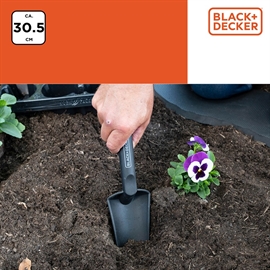 Black+Decker planteskje 30,5 cm til hage, svart/oransje