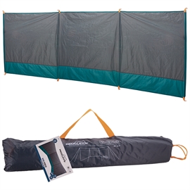 Redcliffs leskjerm 4 x 1,4 m med stenger, plugger og line, grå/turkis