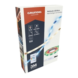 Grundig LED lysbånd 3 meter – 270 LED med sensor, flerfarget