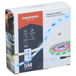 Grundig LED lysbånd 5 meter – 450 LED med sensor, flerfarget