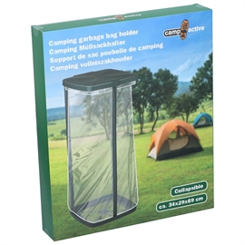 Camp Active Avfallsstativ sammenleggbart 34 x 29 x 69 cm, svart