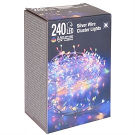 Led Cluster Lysslynge Silverwire 2,4 m 240 LED, Multifarget