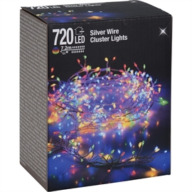 Led Cluster Lysslynge Silverwire 7,2 m 720 LED, multifarget
