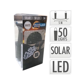 Solar Lyskjede 50 LED Hvit