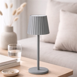Trådløs bordlampe med touch og dimmer H: 27 cm, grå