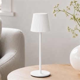Trådløs bordlampe med touch og dimmer H: 27 cm, hvit