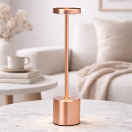 Trådløs bordlampe med touch og dimmer 34 cm, kobber